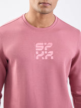 Men Sweatshirt Pink Slim Fit