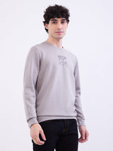 Men Sweatshirt Grey Slim Fit