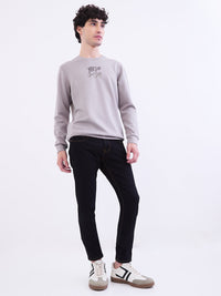 Men Sweatshirt Grey Slim Fit