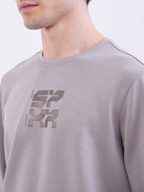 Men Sweatshirt Grey Slim Fit