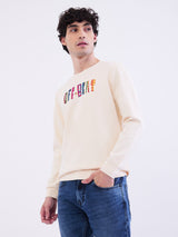 Men Sweatshirt Off White Slim Fit