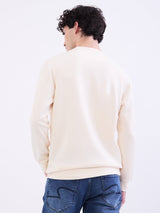 Men Sweatshirt Off White Slim Fit