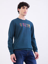 Men Sweatshirt Green Slim Fit