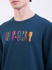 Men Sweatshirt Green Slim Fit