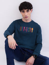 Men Sweatshirt Green Slim Fit