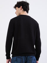 Men Sweatshirt Black Slim Fit