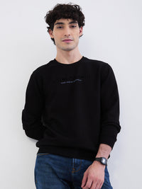 Men Sweatshirt Black Slim Fit