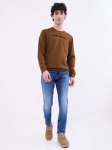 Men Sweatshirt Green Slim Fit