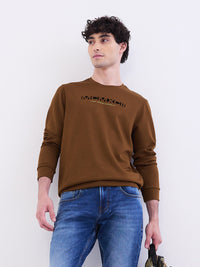 Men Sweatshirt Green Slim Fit