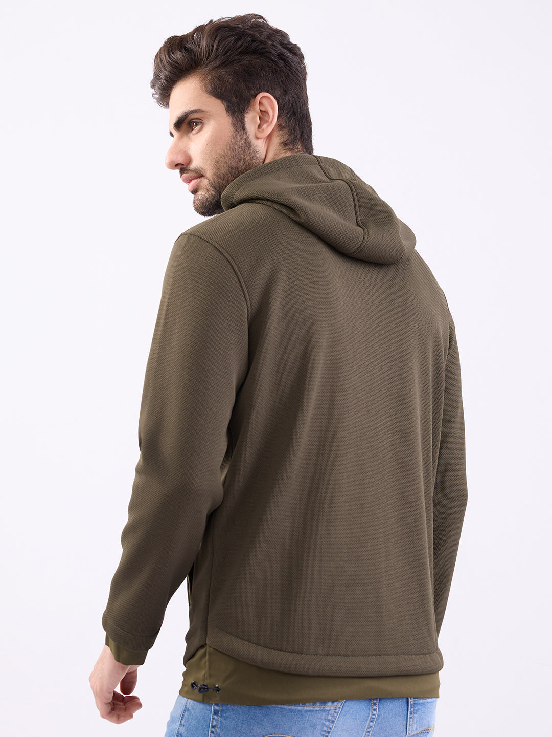 Spykar Rifle Green Regular Fit Casual Sweatshirts For Men