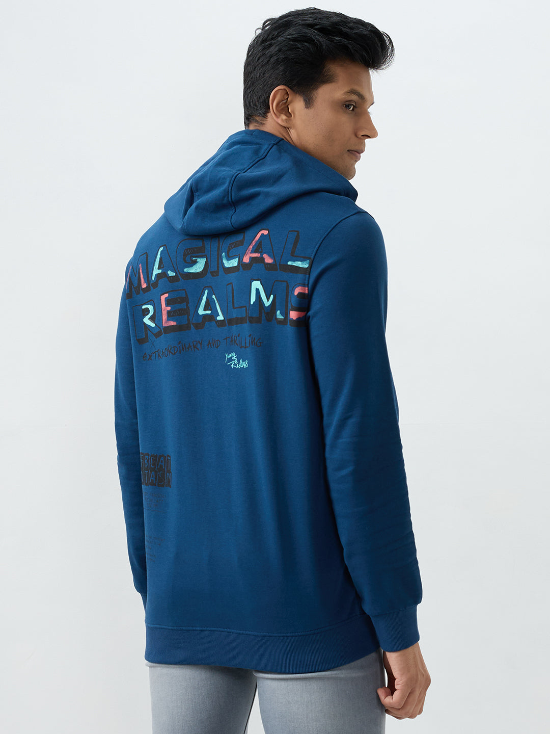 Men Sweatshirt Blue Regular Fit