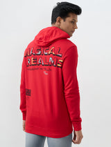 Men Sweatshirt Red Regular Fit