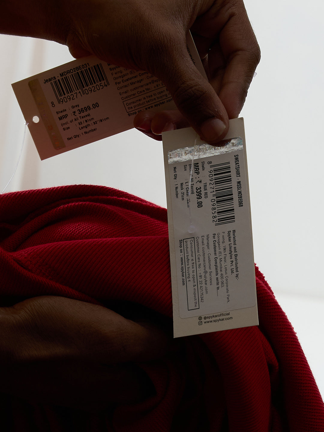 Spykar True Red Regular Fit Sweatshirt For Men