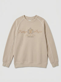 Men Sweatshirt Beige Regular Fit