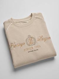 Men Sweatshirt Beige Regular Fit
