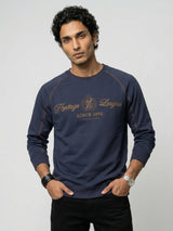 Men Sweatshirt Navy Blue Regular Fit