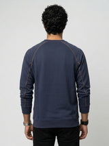Men Sweatshirt Navy Blue Regular Fit