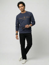 Men Sweatshirt Navy Blue Regular Fit