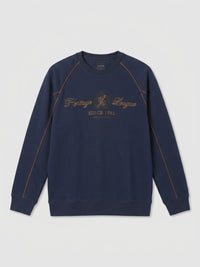 Men Sweatshirt Navy Blue Regular Fit