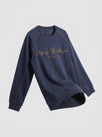 Men Sweatshirt Navy Blue Regular Fit