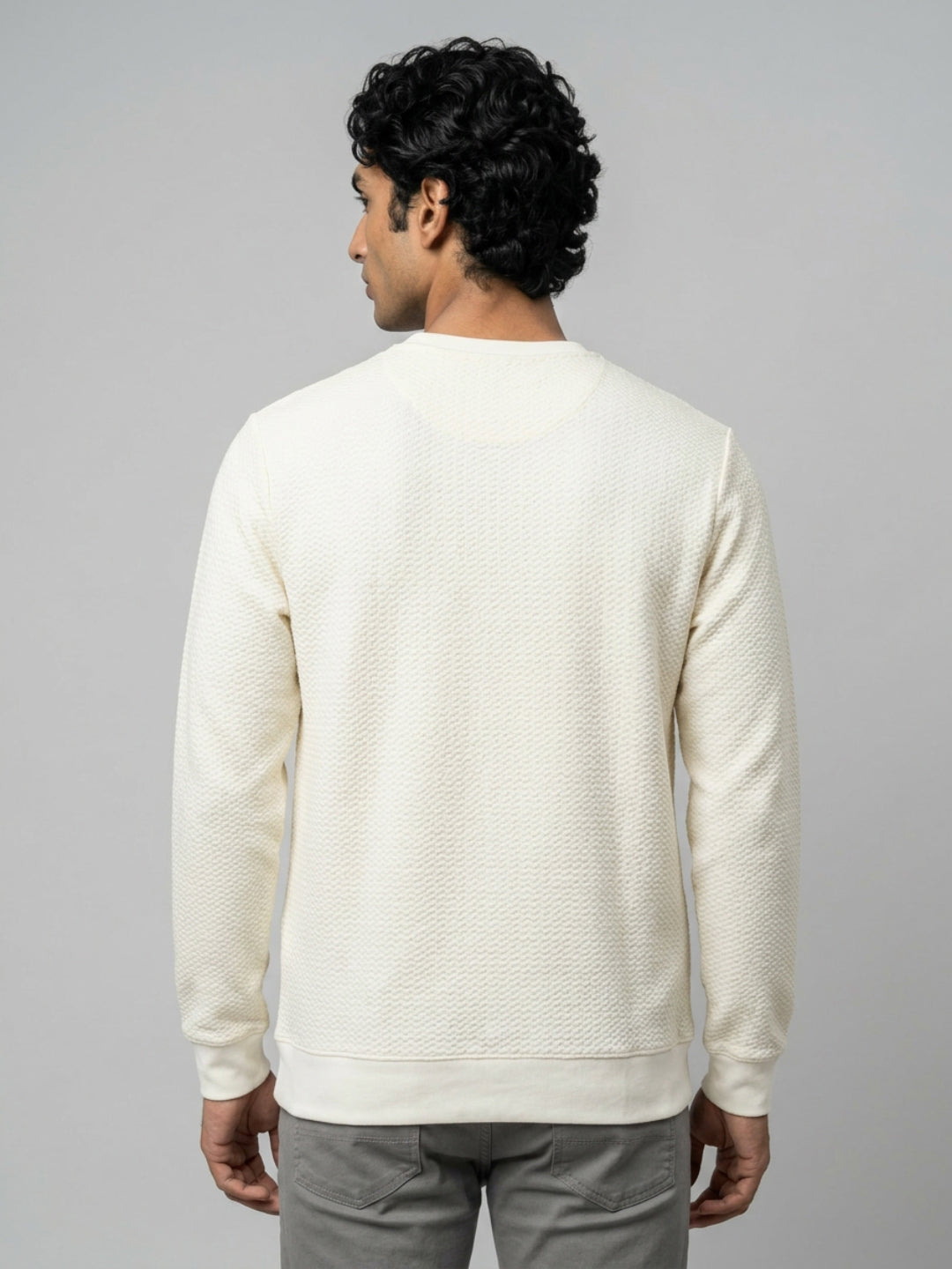 Men Sweatshirt Off-White Regular Fit