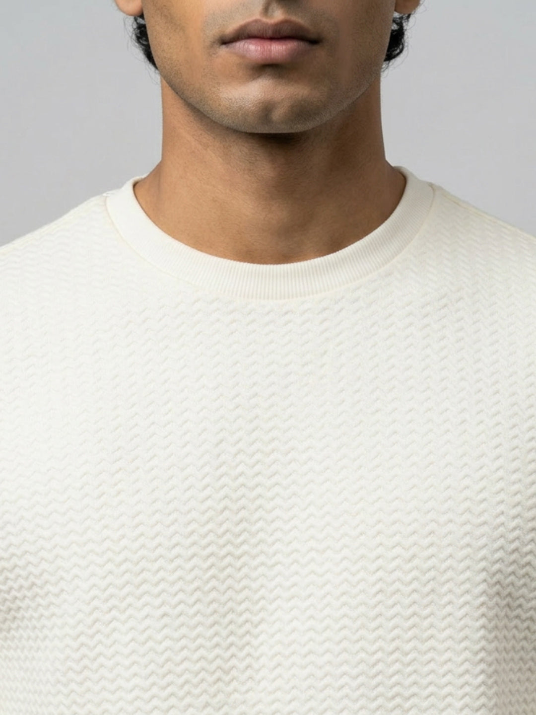 Men Sweatshirt Off-White Regular Fit