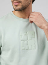 Men Sweatshirt Green Regular Fit