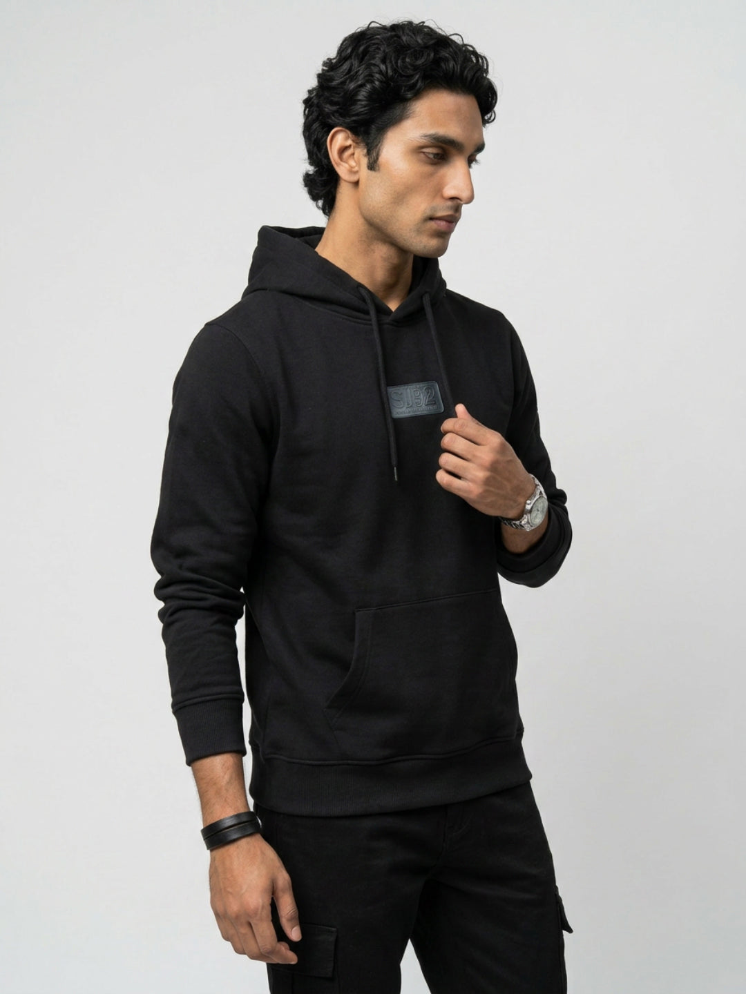 Men Sweatshirt Black Regular Fit