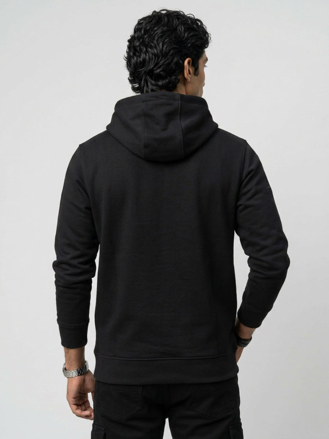 Men Sweatshirt Black Regular Fit