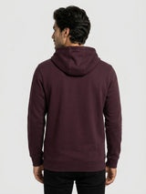 Men Sweatshirt Maroon Regular Fit
