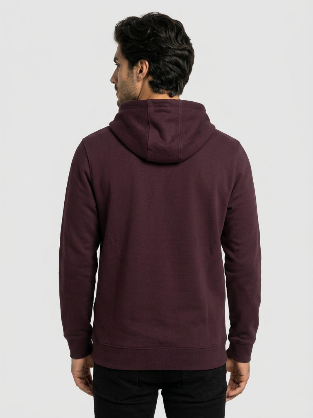 Men Sweatshirt Maroon Regular Fit