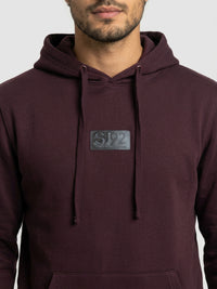 Men Sweatshirt Maroon Regular Fit