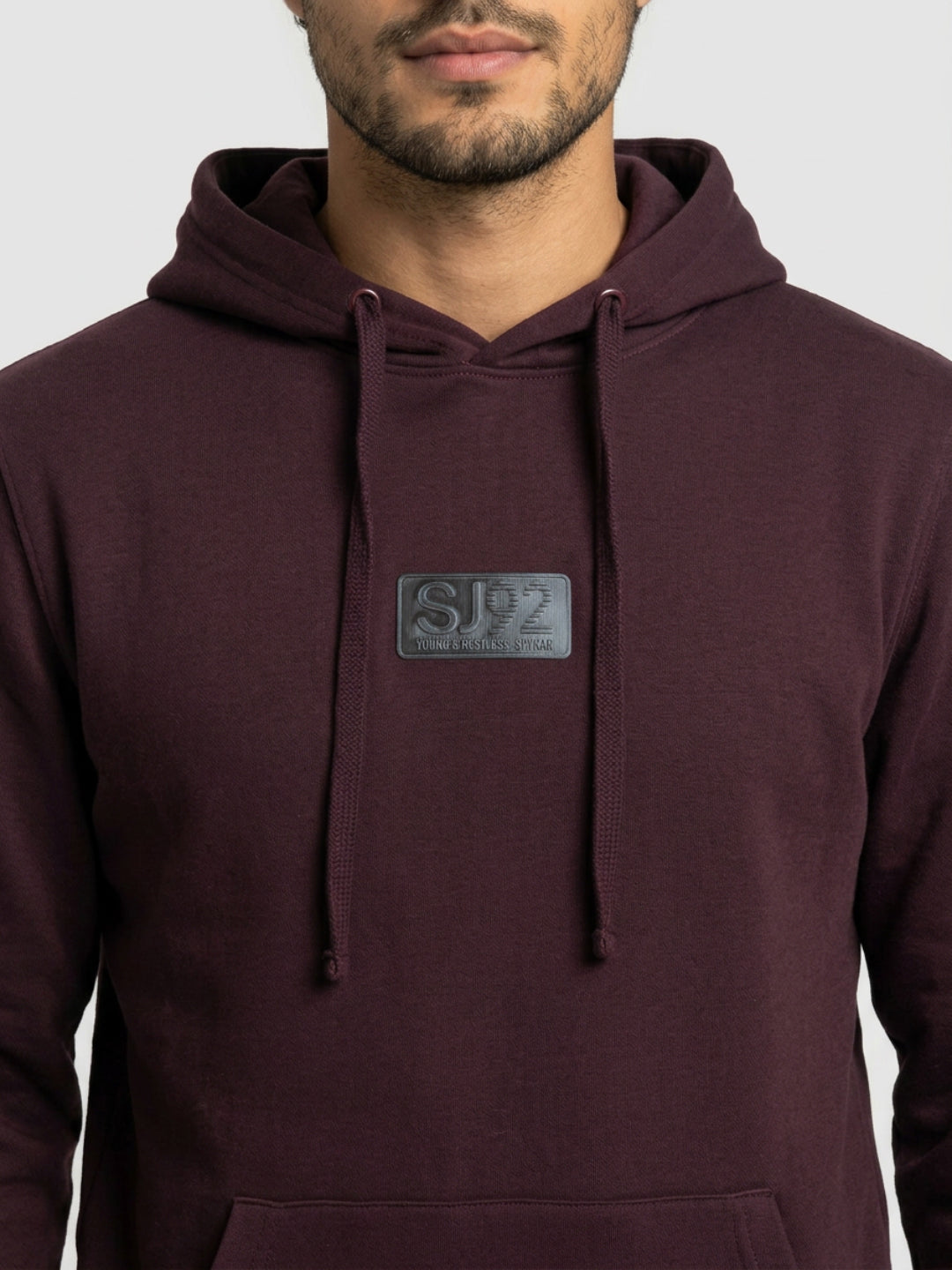 Men Sweatshirt Maroon Regular Fit