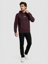 Men Sweatshirt Maroon Regular Fit