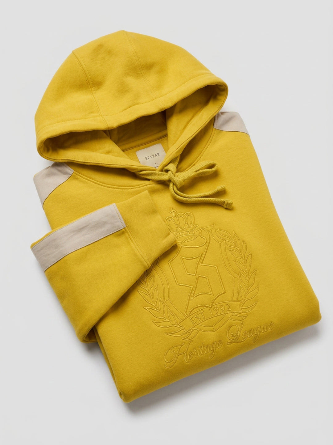Men Sweatshirt Yellow Regular Fit