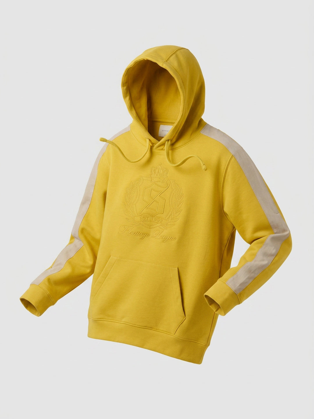 Men Sweatshirt Yellow Regular Fit