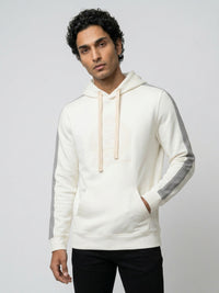 Men Sweatshirt White Regular Fit