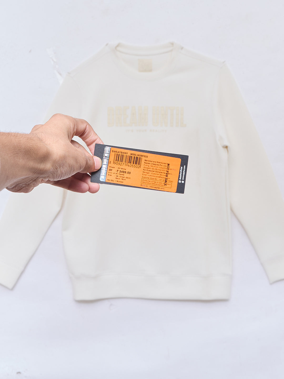Men Sweatshirt Off-White Regular Fit