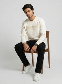 Men Sweatshirt Off-White Regular Fit