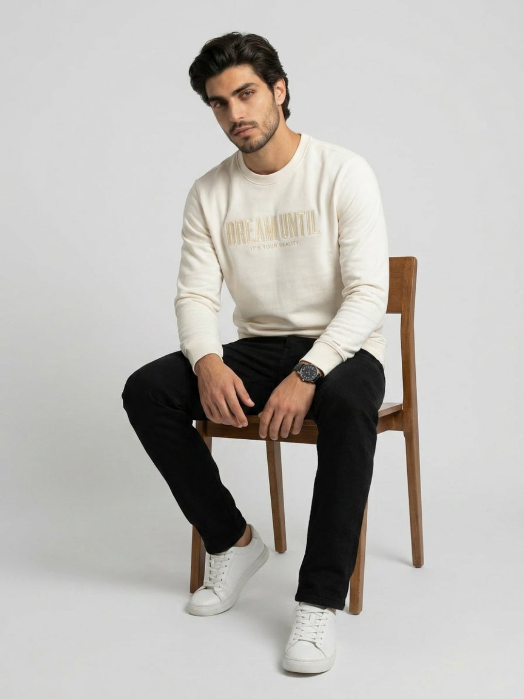 Men Sweatshirt Off-White Regular Fit
