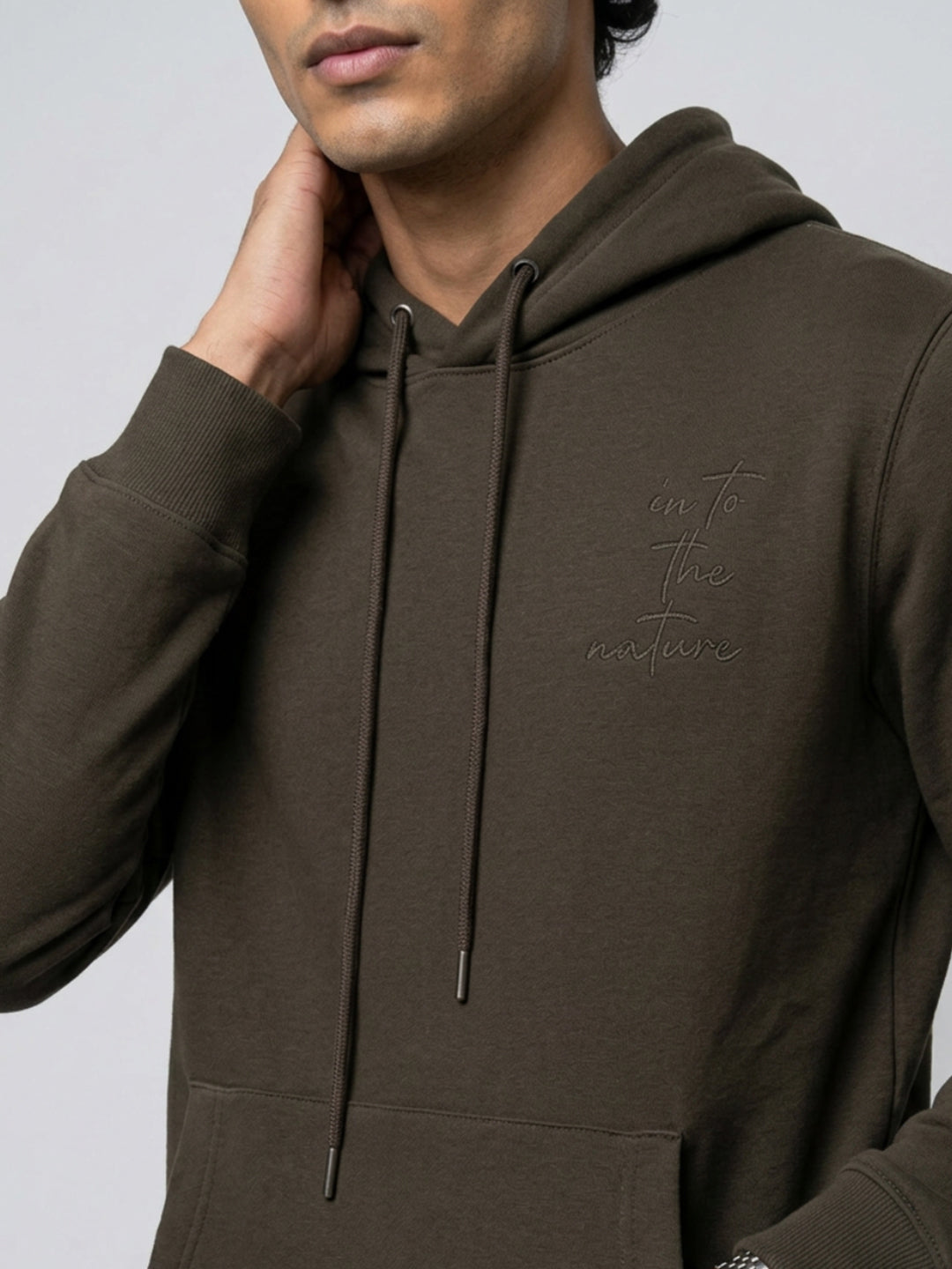Men Sweatshirt Green Regular Fit