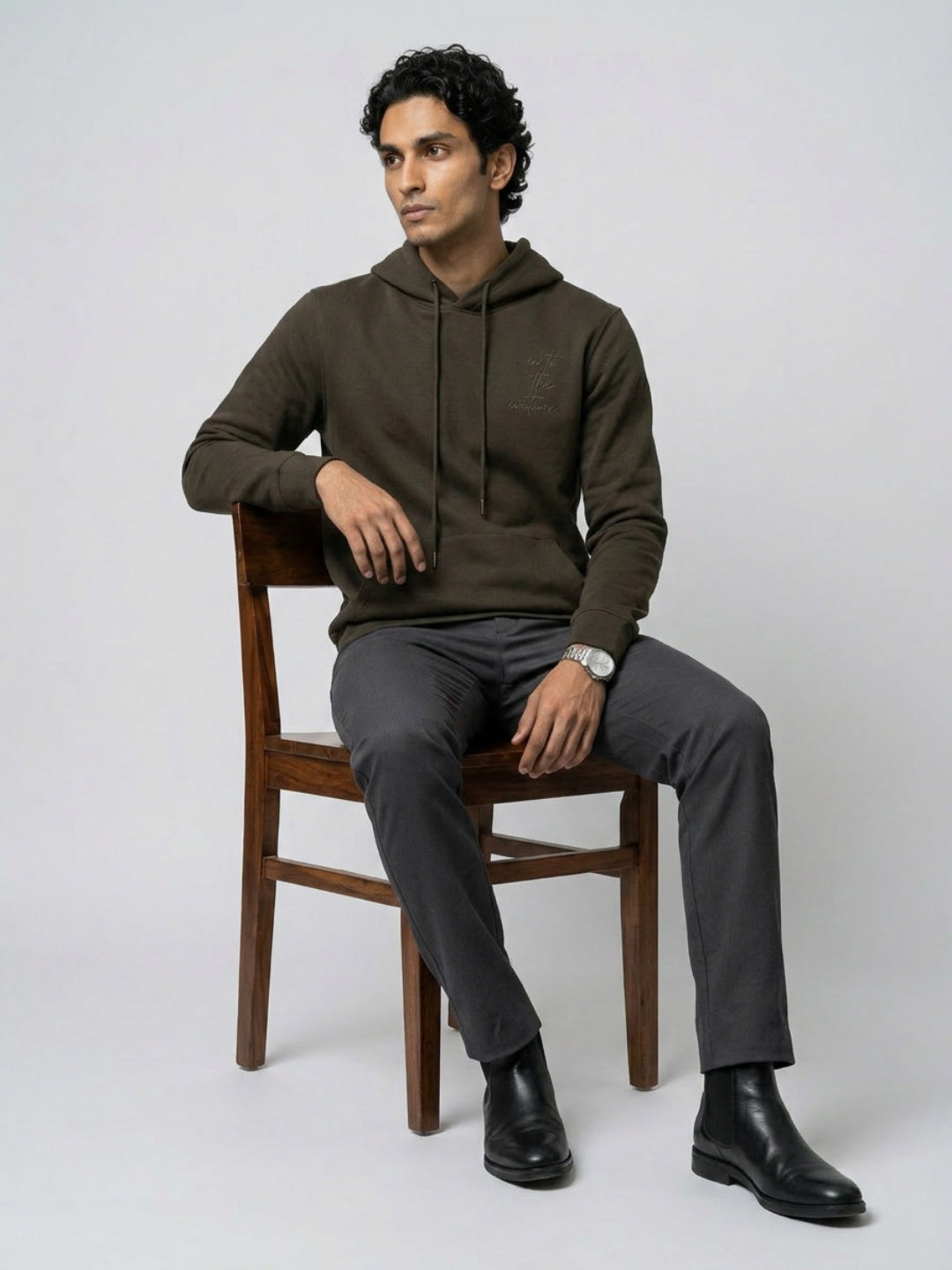 Men Sweatshirt Green Regular Fit