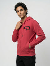 Men Sweatshirt Red Regular Fit