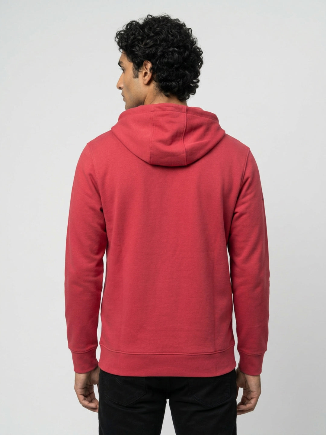 Men Sweatshirt Red Regular Fit