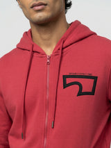 Men Sweatshirt Red Regular Fit