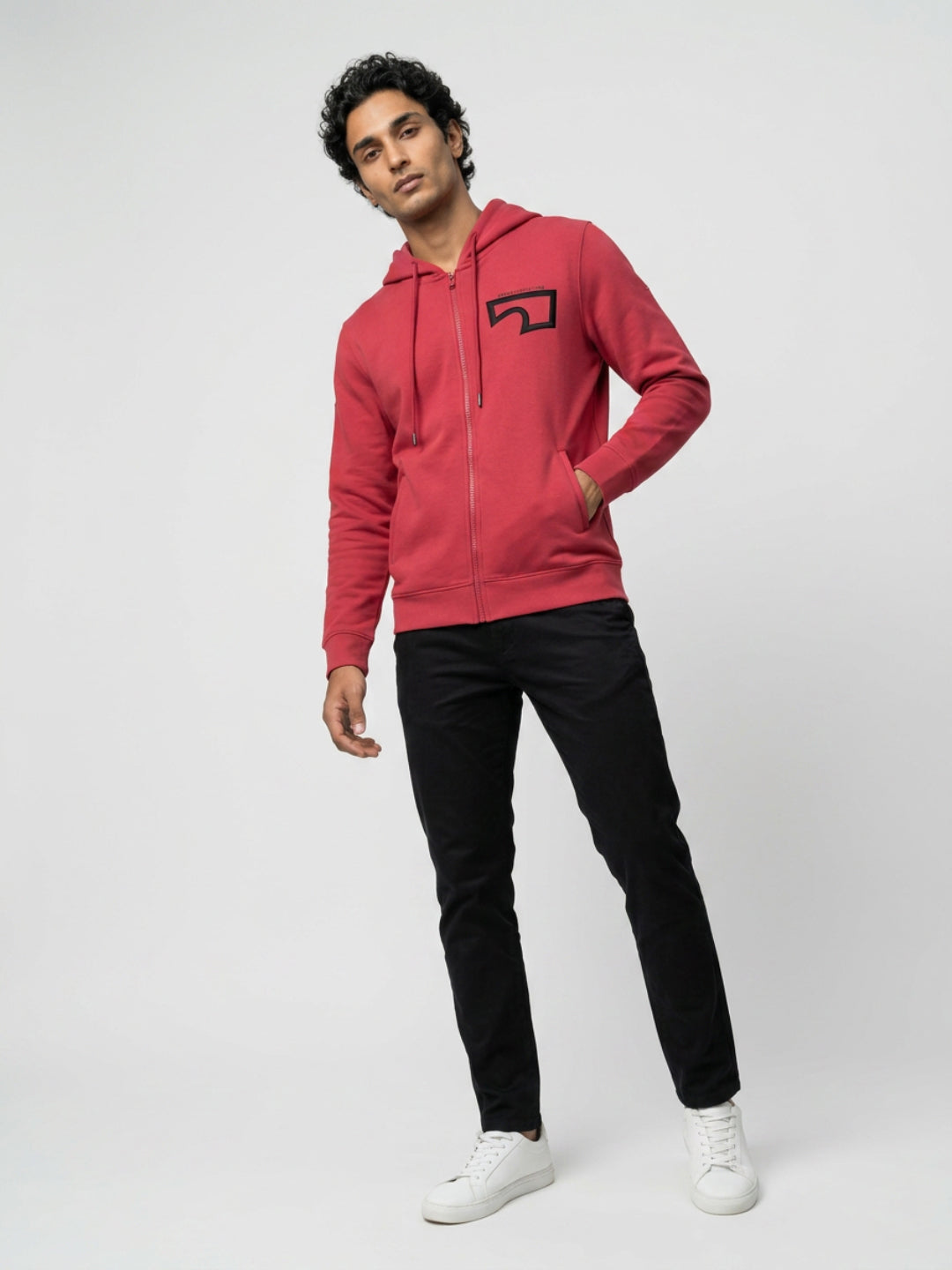 Men Sweatshirt Red Regular Fit