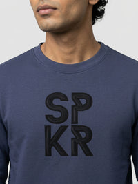 Men Sweatshirt Blue Regular Fit