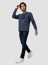 Men Sweatshirt Blue Regular Fit