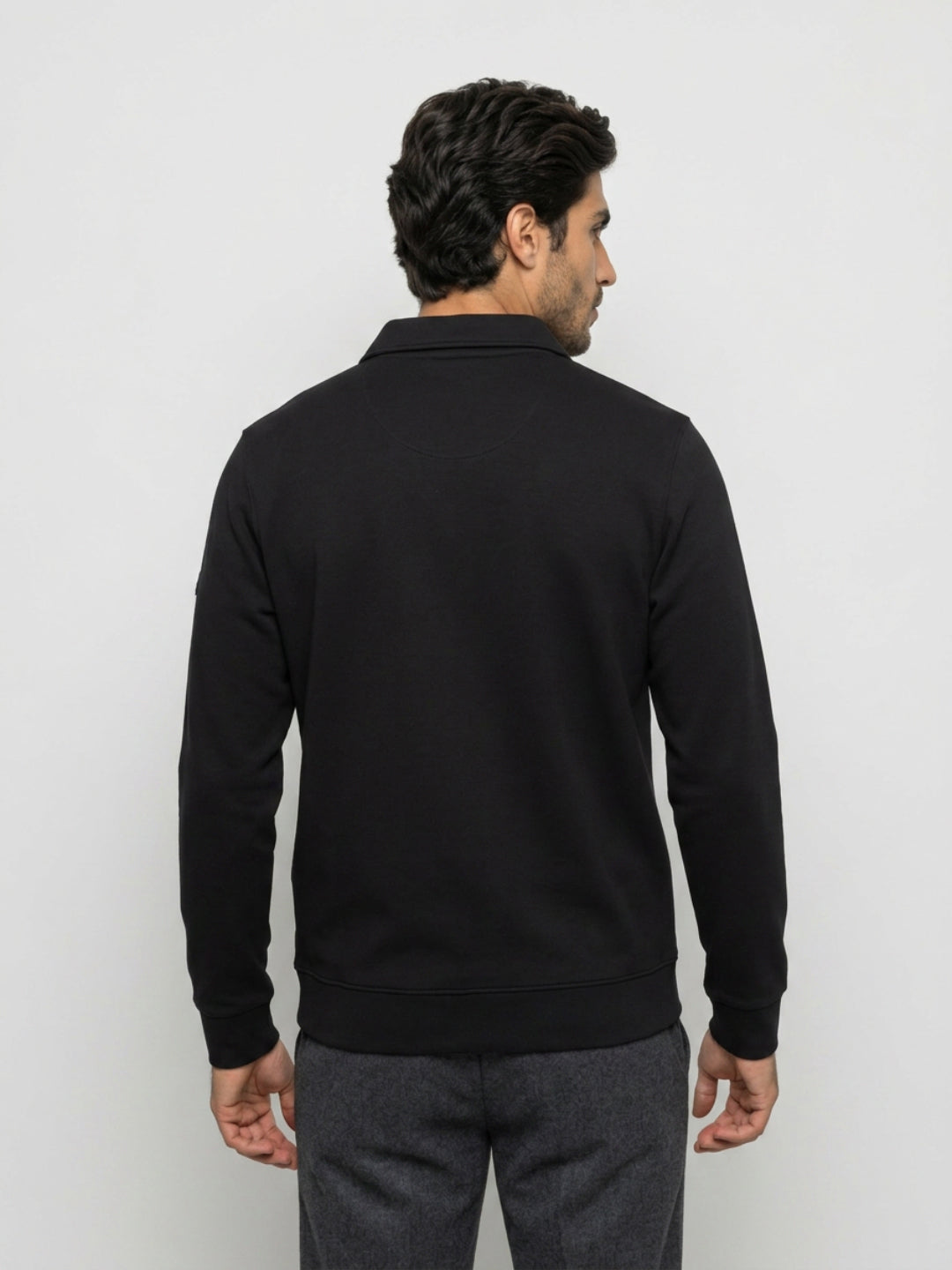 Men Sweatshirt Black Regular Fit