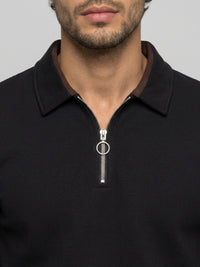 Men Sweatshirt Black Regular Fit